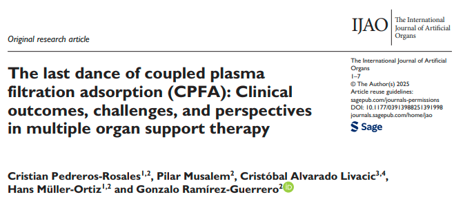 The last dance of coupled plasma filtration adsorption (CPFA): Clinical outcomes, challenges, and perspectives in multiple organ support therapy