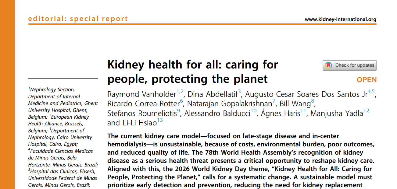 Kidney health for all: caring for people, protecting the planet